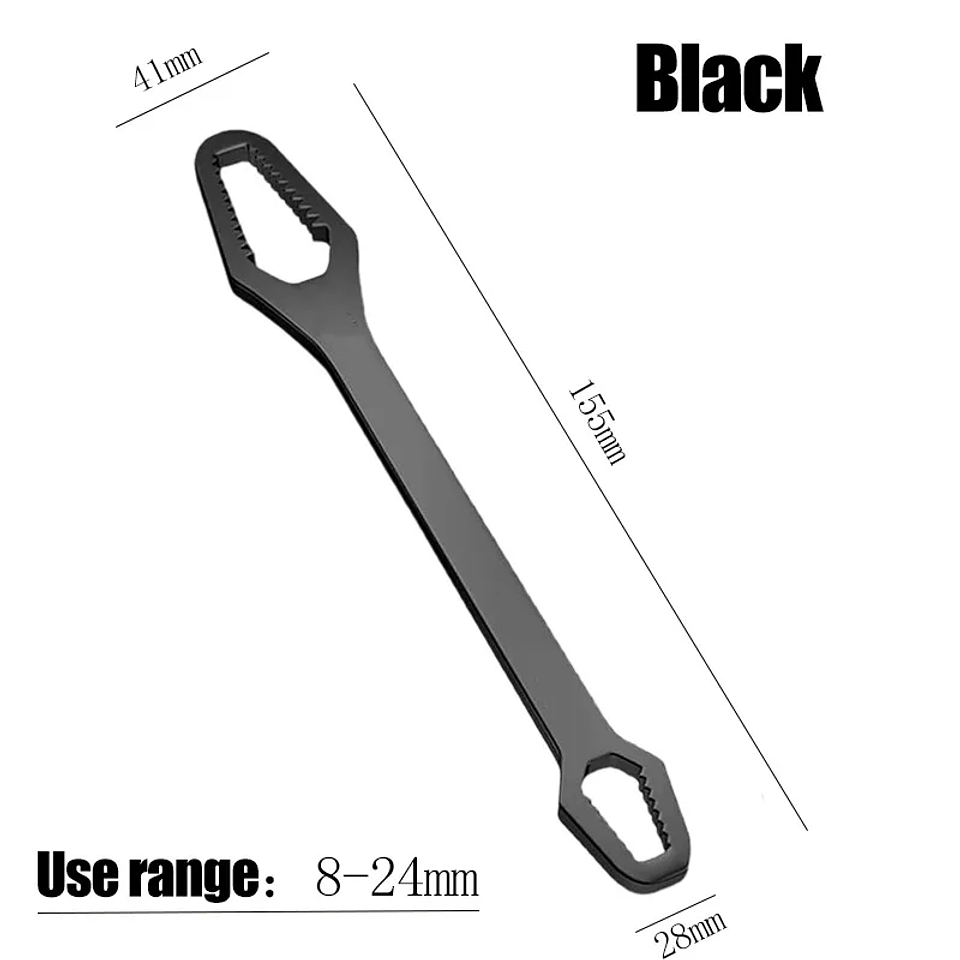 Universal 8–22mm Self-Tightening Wrench | Dual-Head Torque Spanner 15