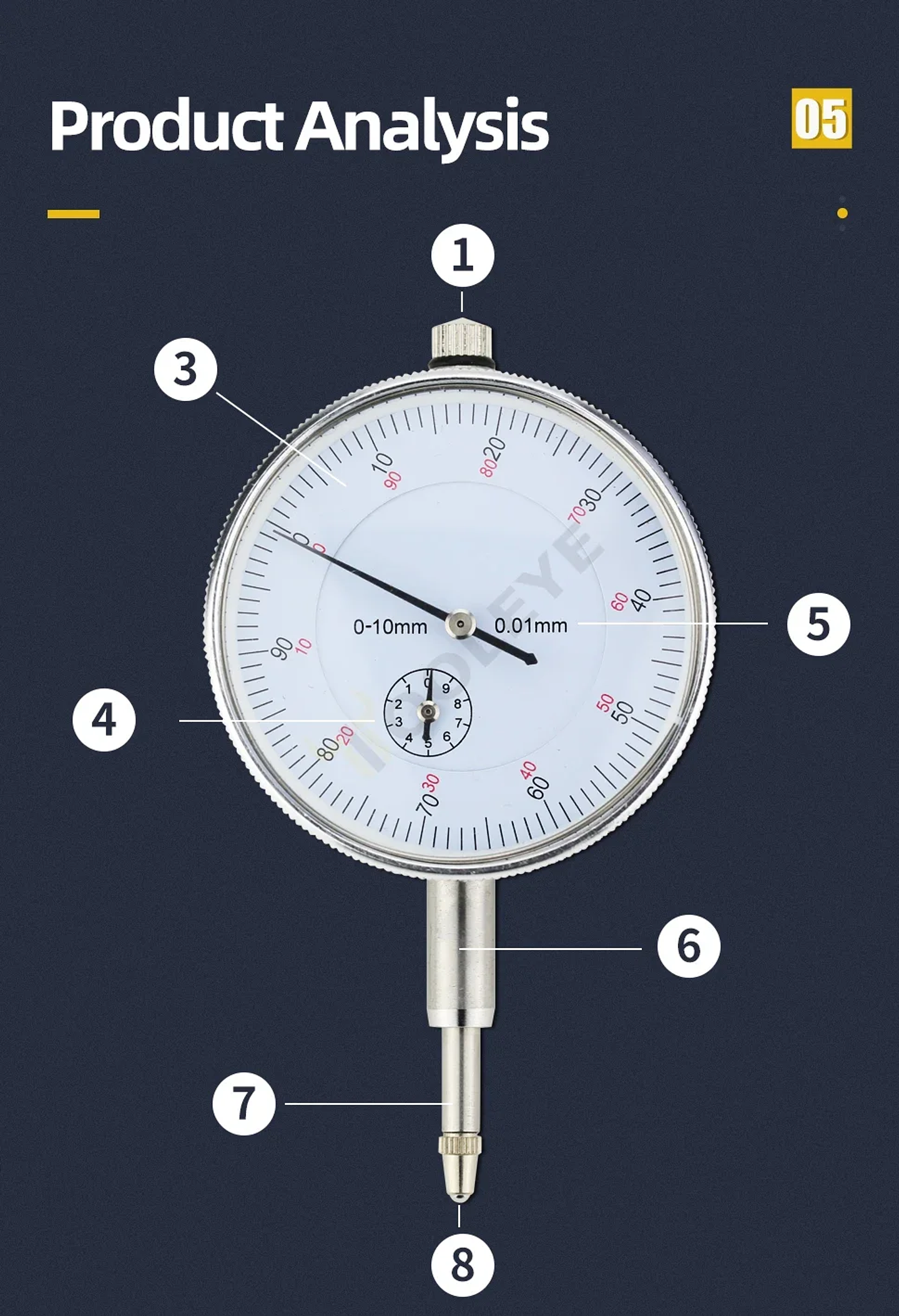 High-Precision Dial Indicator & Magnetic Base Holder Kit 26