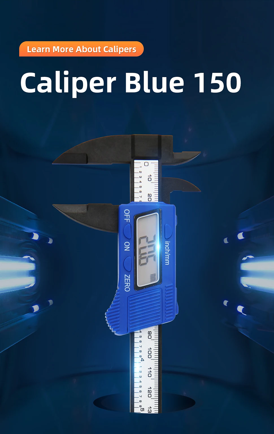 Digital Vernier Caliper | 150mm Electronic Carbon Fiber Micrometer 32