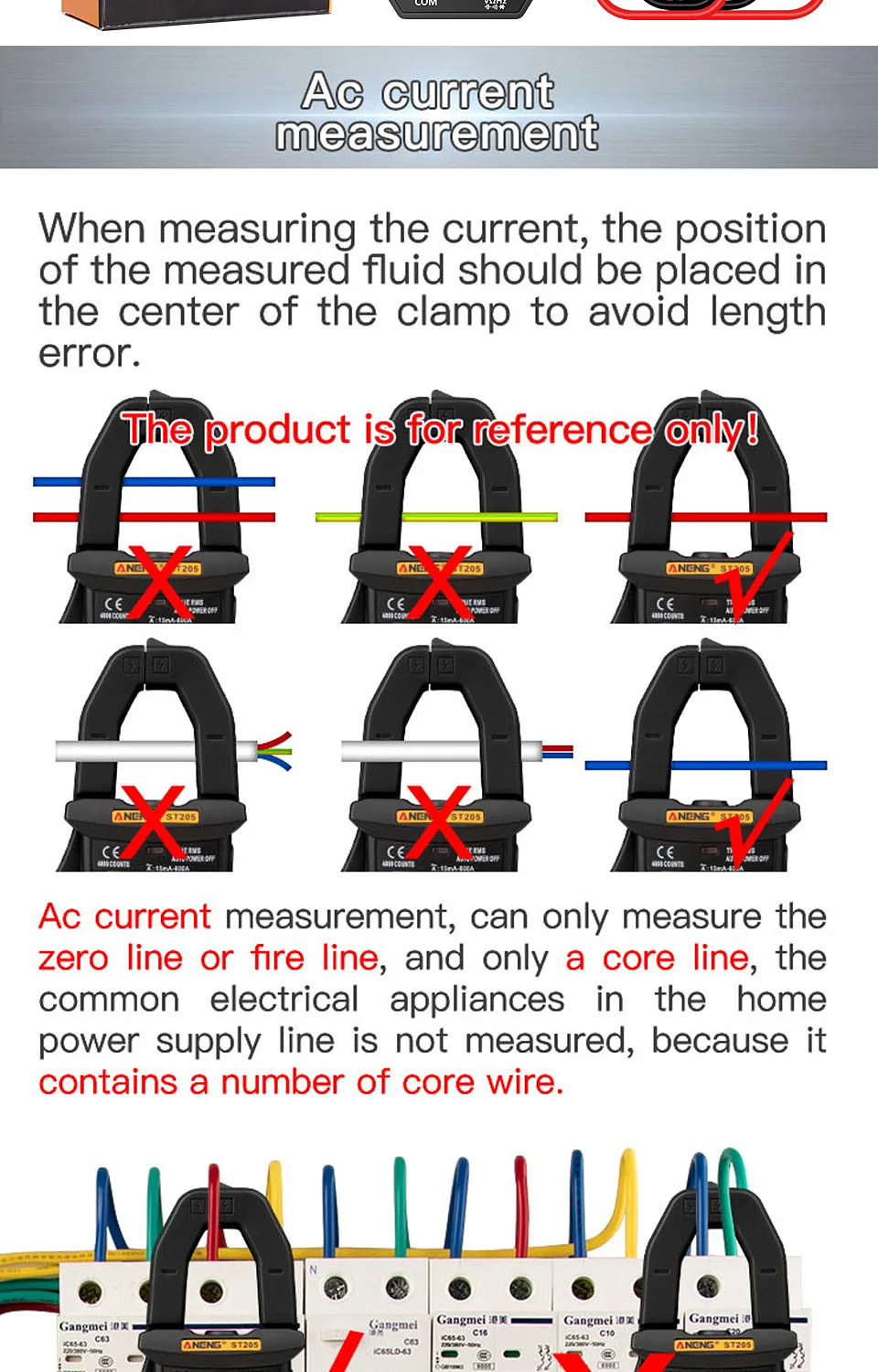 Digital Clamp Meter | 4000 Counts AC Current Multimeter with NCV & Capacitance 22