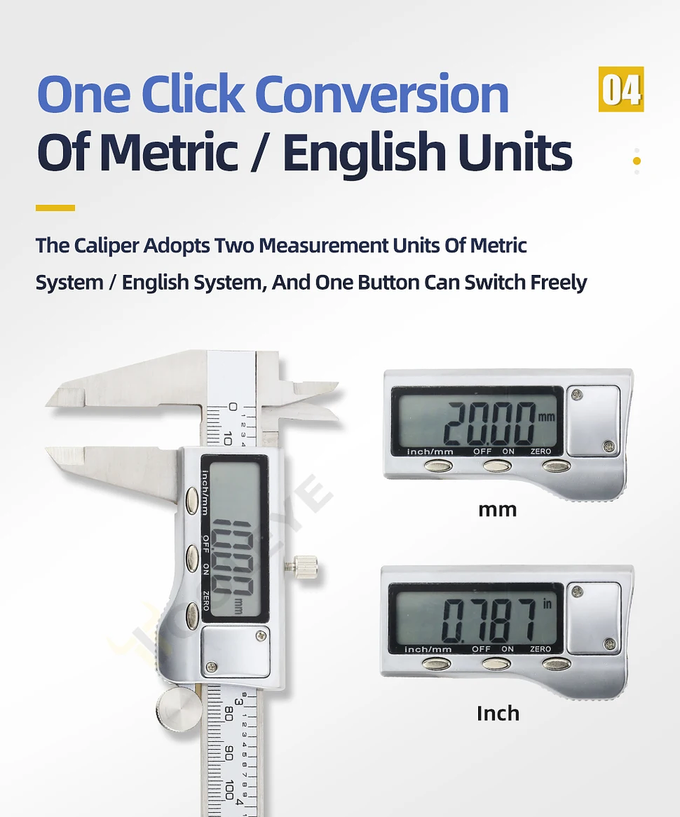 Precision 150mm Digital Caliper | Professional Stainless Steel Micrometer Gauge 27