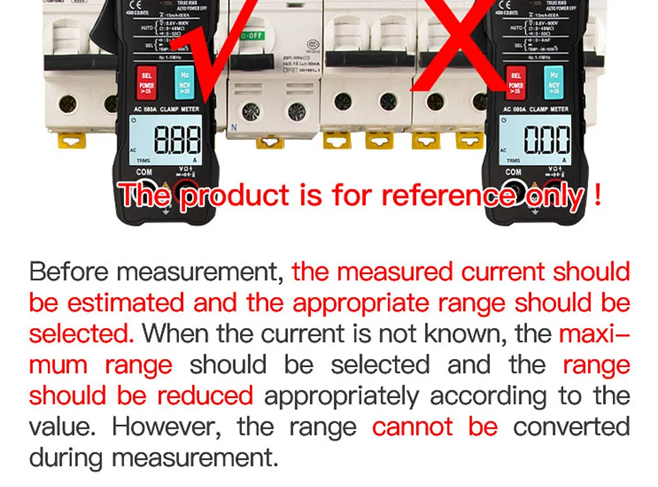 Digital Clamp Meter | 4000 Counts AC Current Multimeter with NCV & Capacitance 23