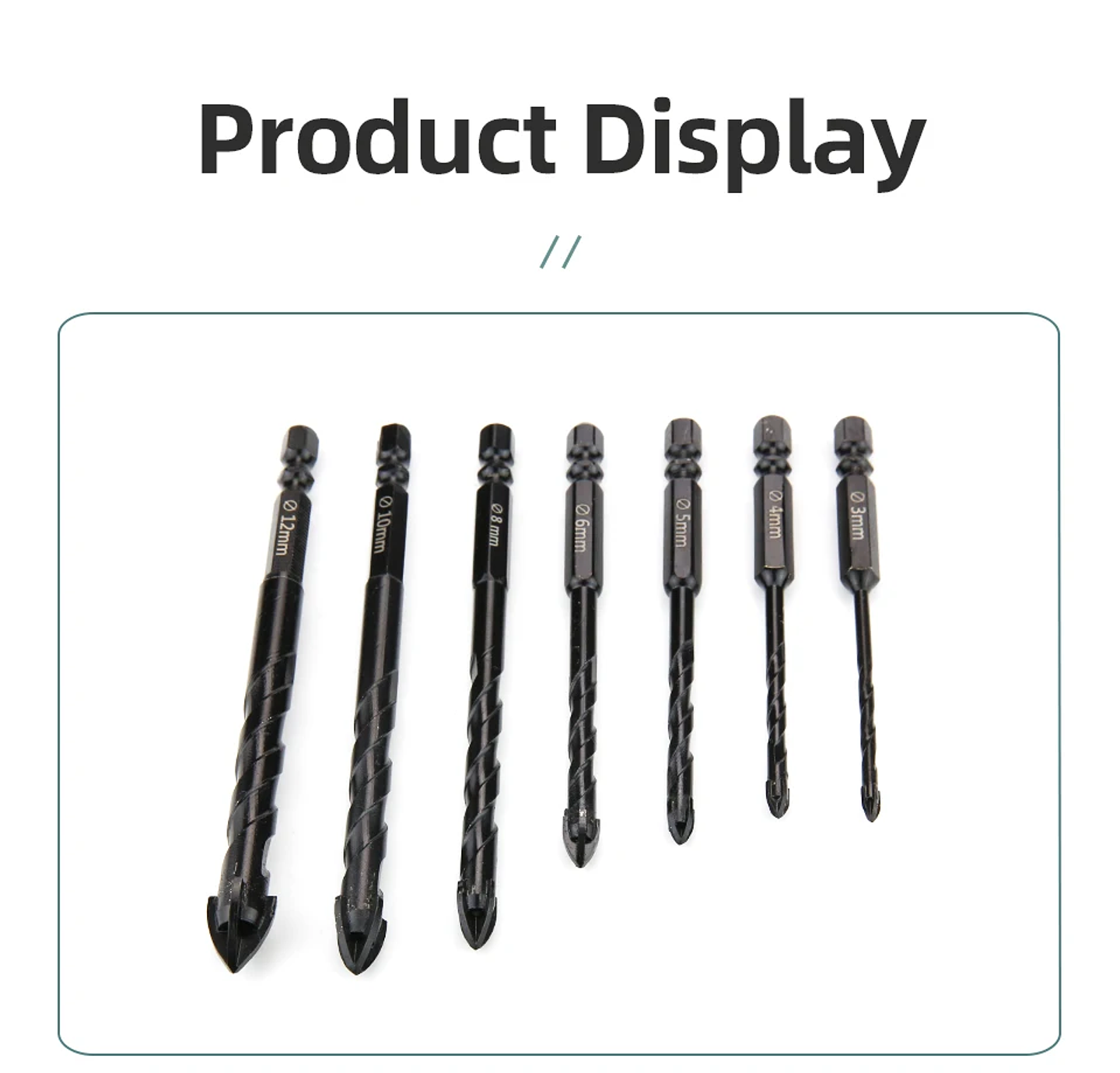 Industrial Hard Alloy Cross Hex Drill Bits | 4-Edge Carbide Tip for Tile, Glass, Concrete, and Wood 48