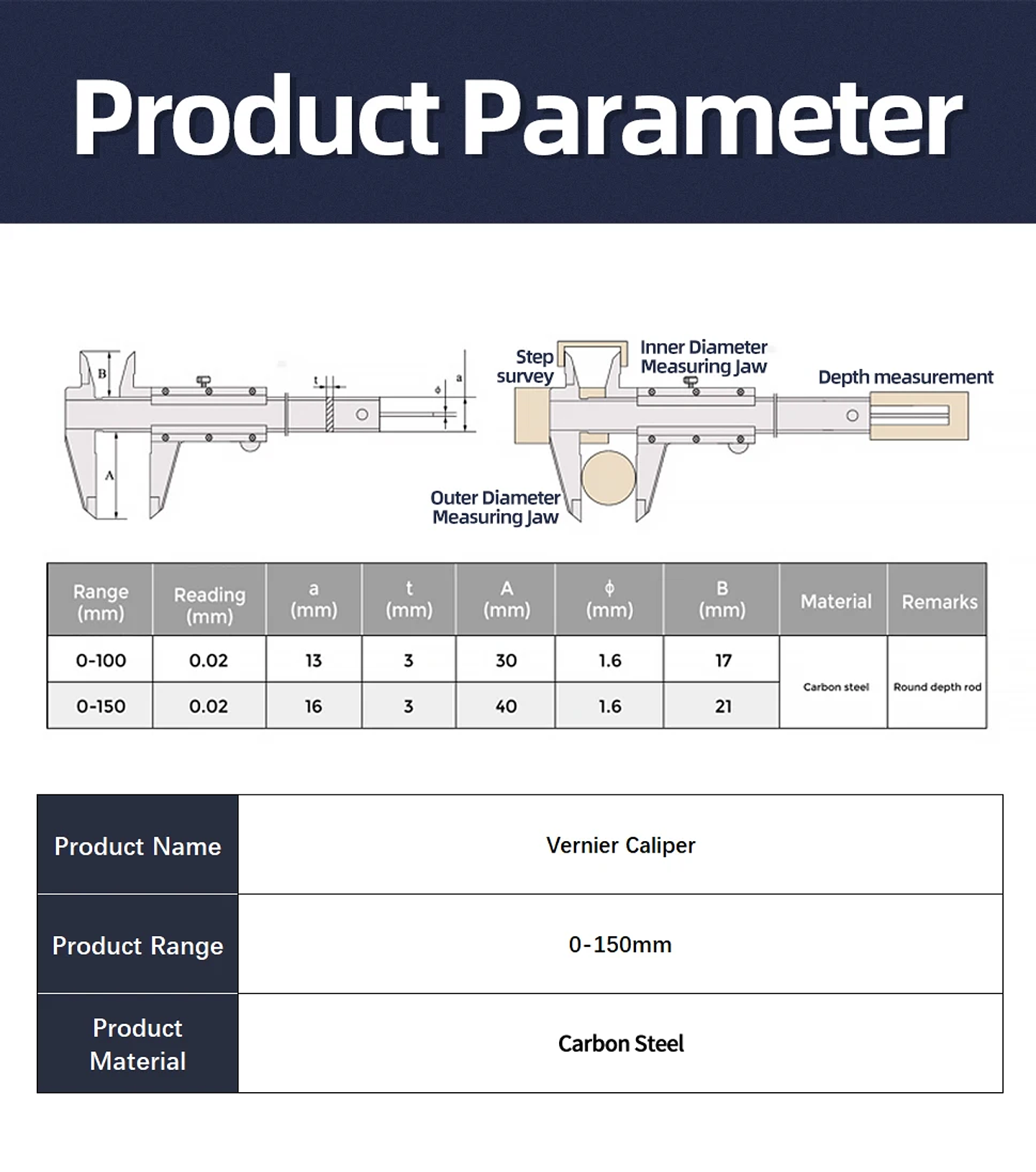 Precision 150mm Digital Caliper | Professional Stainless Steel Micrometer Gauge 30