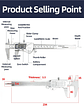 Precision 150mm Digital Caliper | Professional Stainless Steel Micrometer Gauge - thumbnail 31
