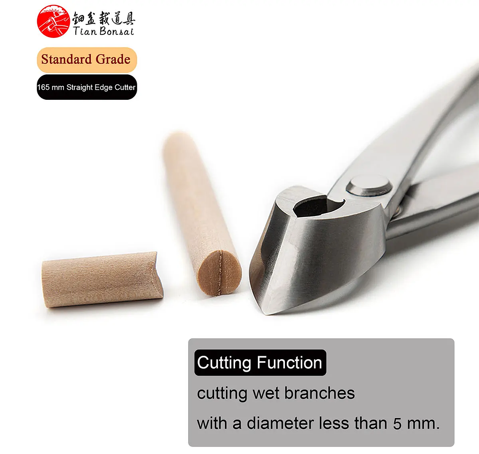 Standard Grade Straight Edge Branch Cutter | 3Cr13 Alloy Steel Bonsai Pruning Tool 16