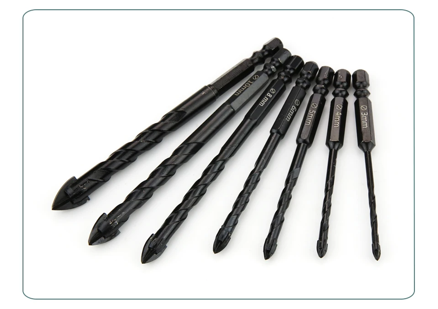 Industrial Hard Alloy Cross Hex Drill Bits | 4-Edge Carbide Tip for Tile, Glass, Concrete, and Wood 49