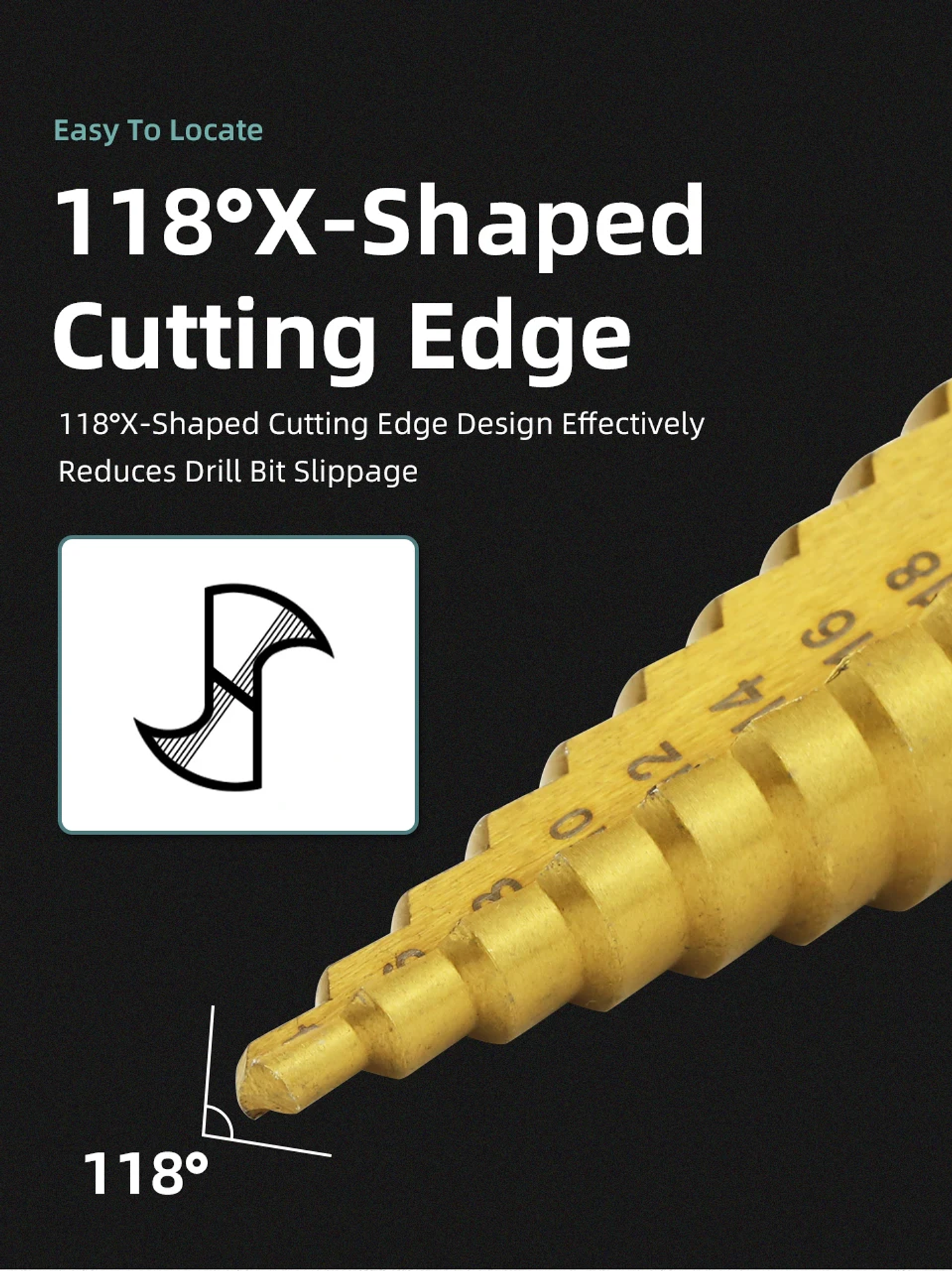 Coated HSS Step Drill Bit | High-Speed Steel Cone Cutter for Wood, Metal & Plastic 24