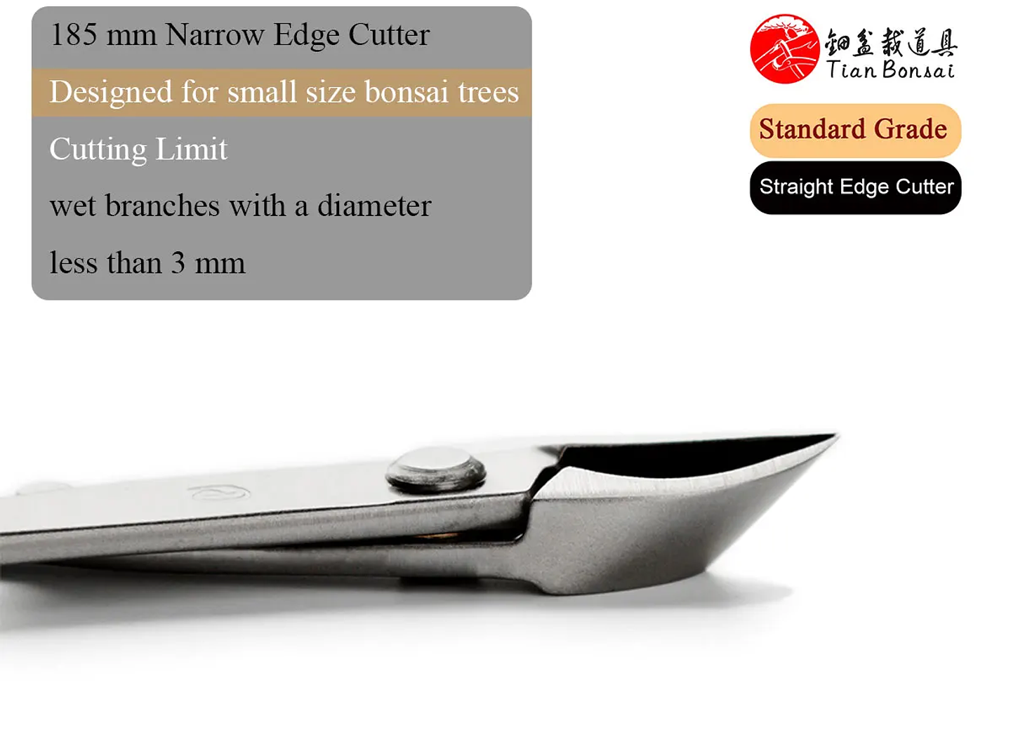 Standard Grade Straight Edge Branch Cutter | 3Cr13 Alloy Steel Bonsai Pruning Tool 26