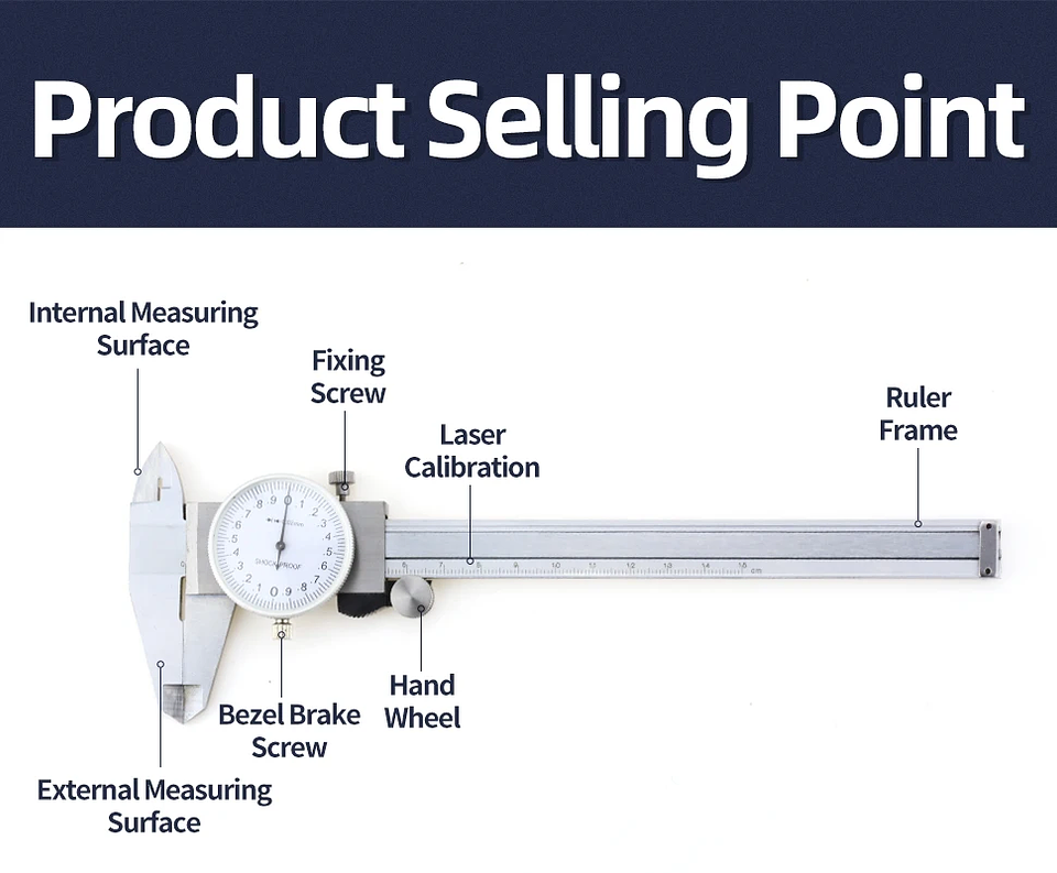 Precision 150mm Digital Caliper | Professional Stainless Steel Micrometer Gauge 37
