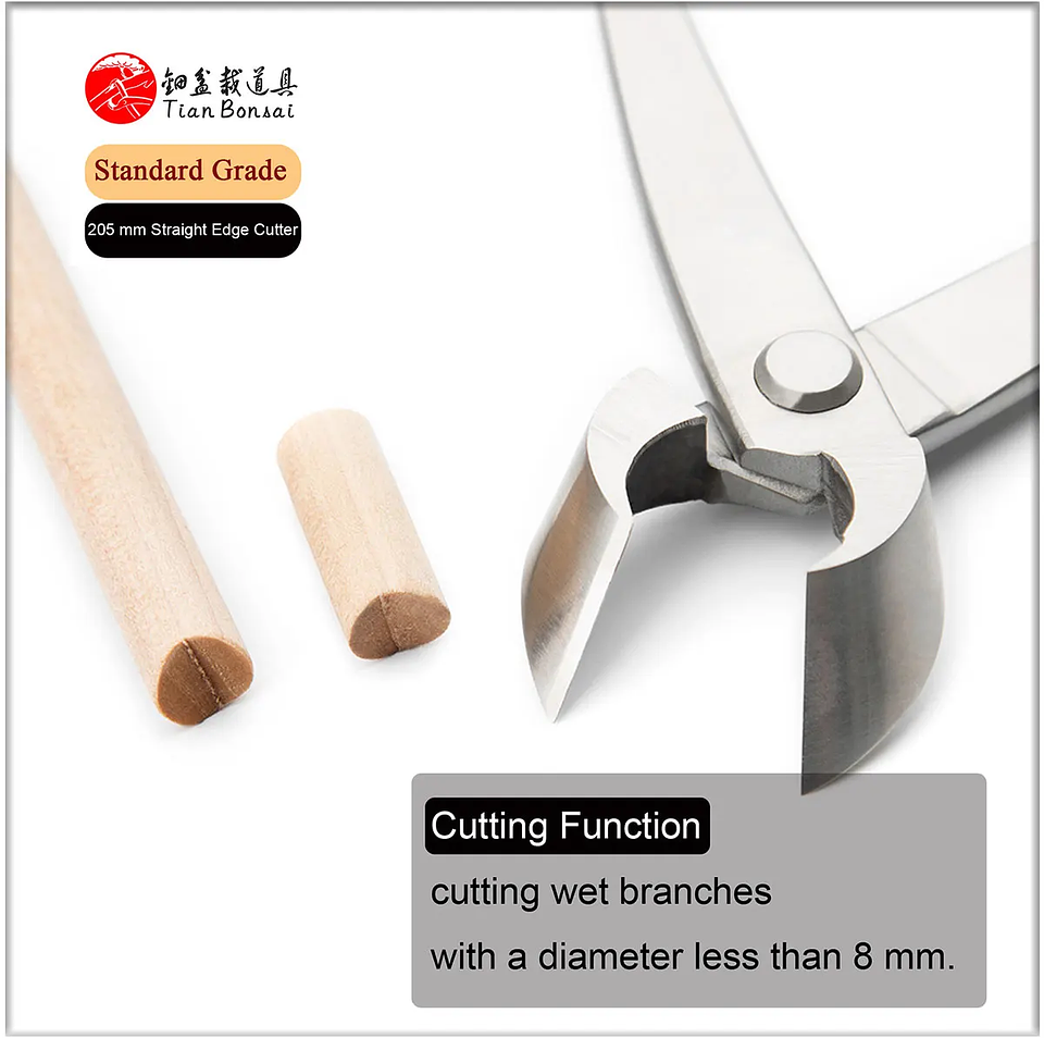 Standard Grade Straight Edge Branch Cutter | 3Cr13 Alloy Steel Bonsai Pruning Tool 30
