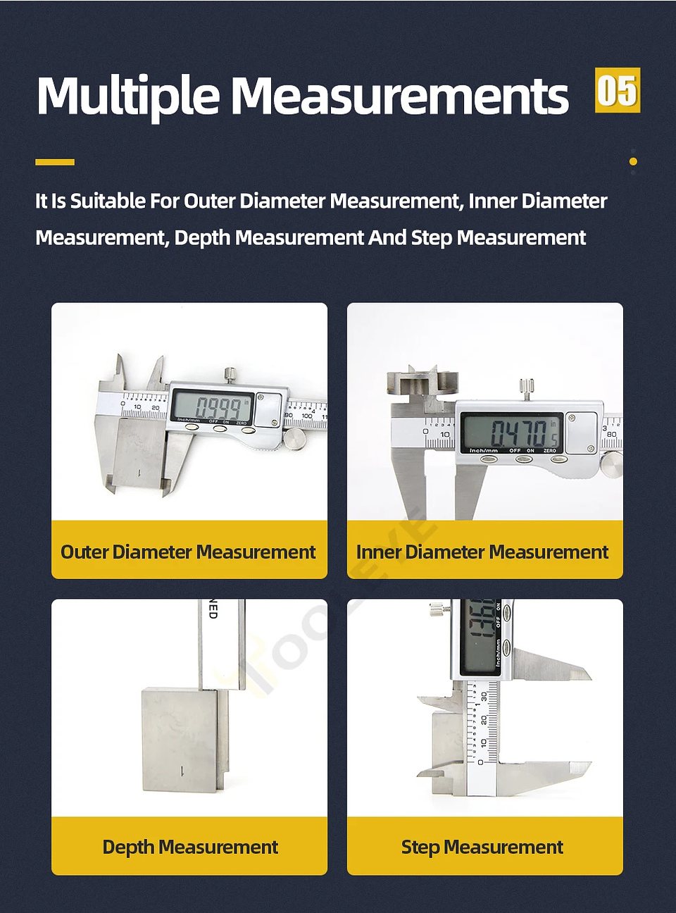 Precision 150mm Digital Caliper | Professional Stainless Steel Micrometer Gauge 43
