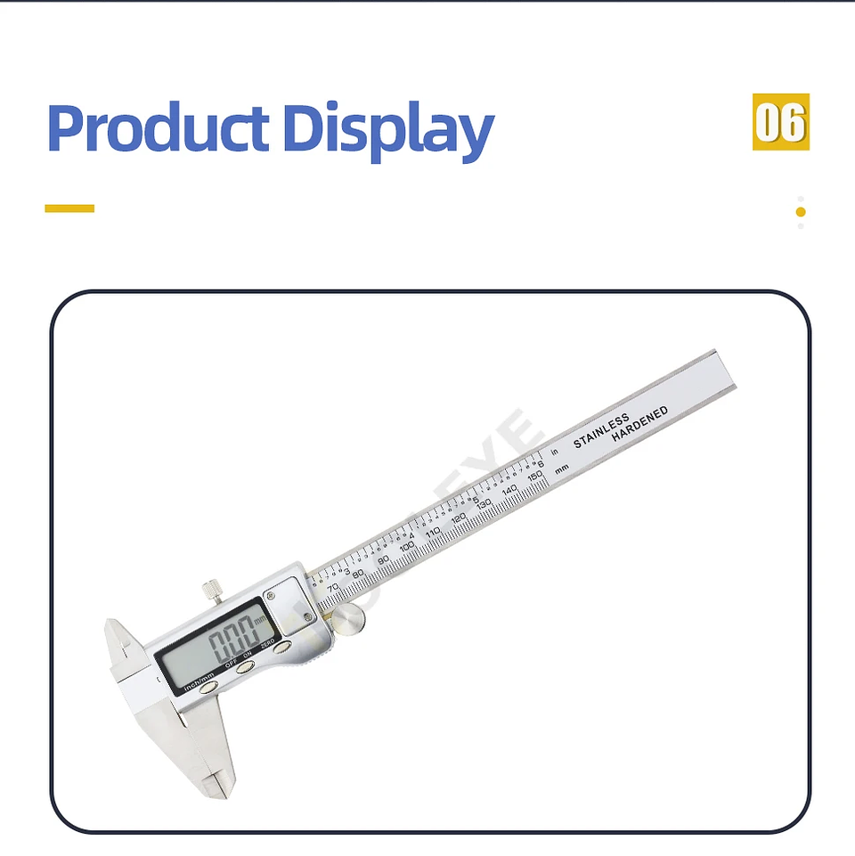 Precision 150mm Digital Caliper | Professional Stainless Steel Micrometer Gauge 44