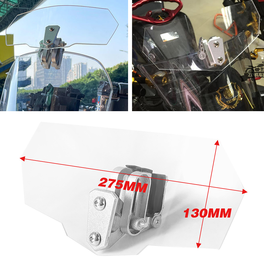 Deflector y Extensor de parabrisas universal para motocicleta 1