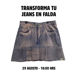 Transforma tu jeans en falda