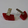 Aros Resina Roja y Plata