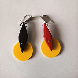 Aros Madera y fichas amarillas
