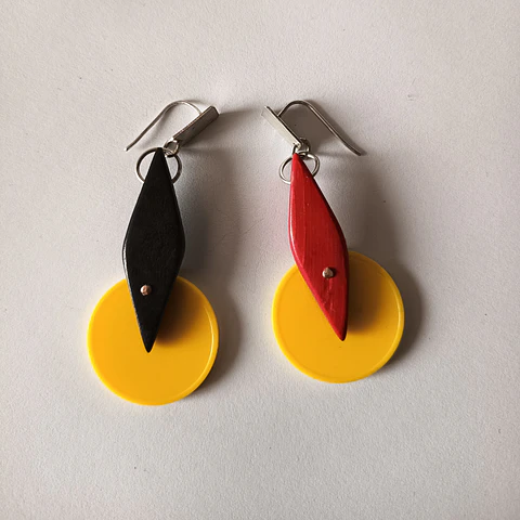 Aros Madera y fichas amarillas