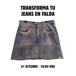 Transforma tu jeans en falda