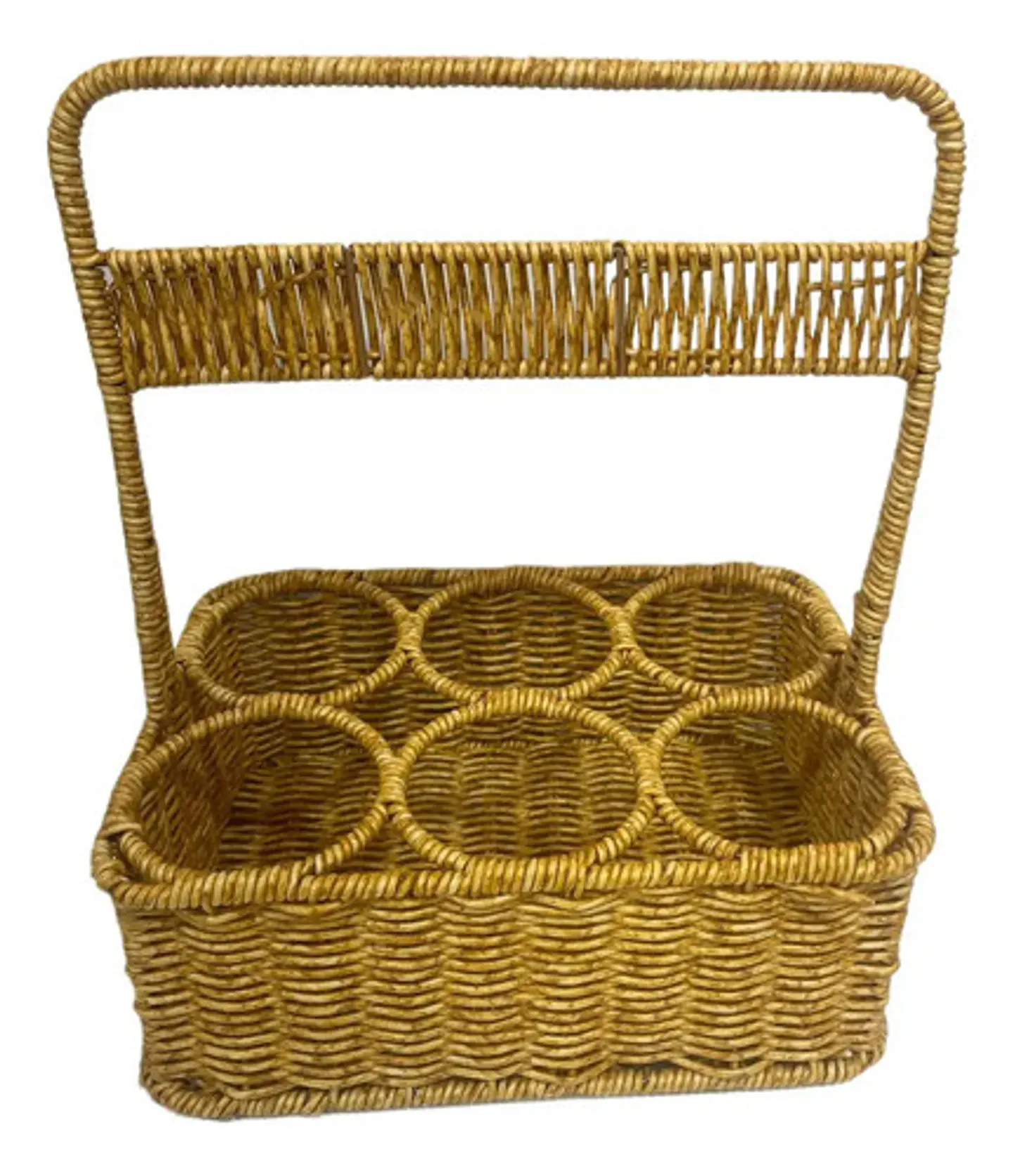 Cesta De Mimbre Colgante Portavasos 33cm 1