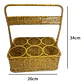 Cesta De Mimbre Colgante Portavasos 33cm - Miniatura 5