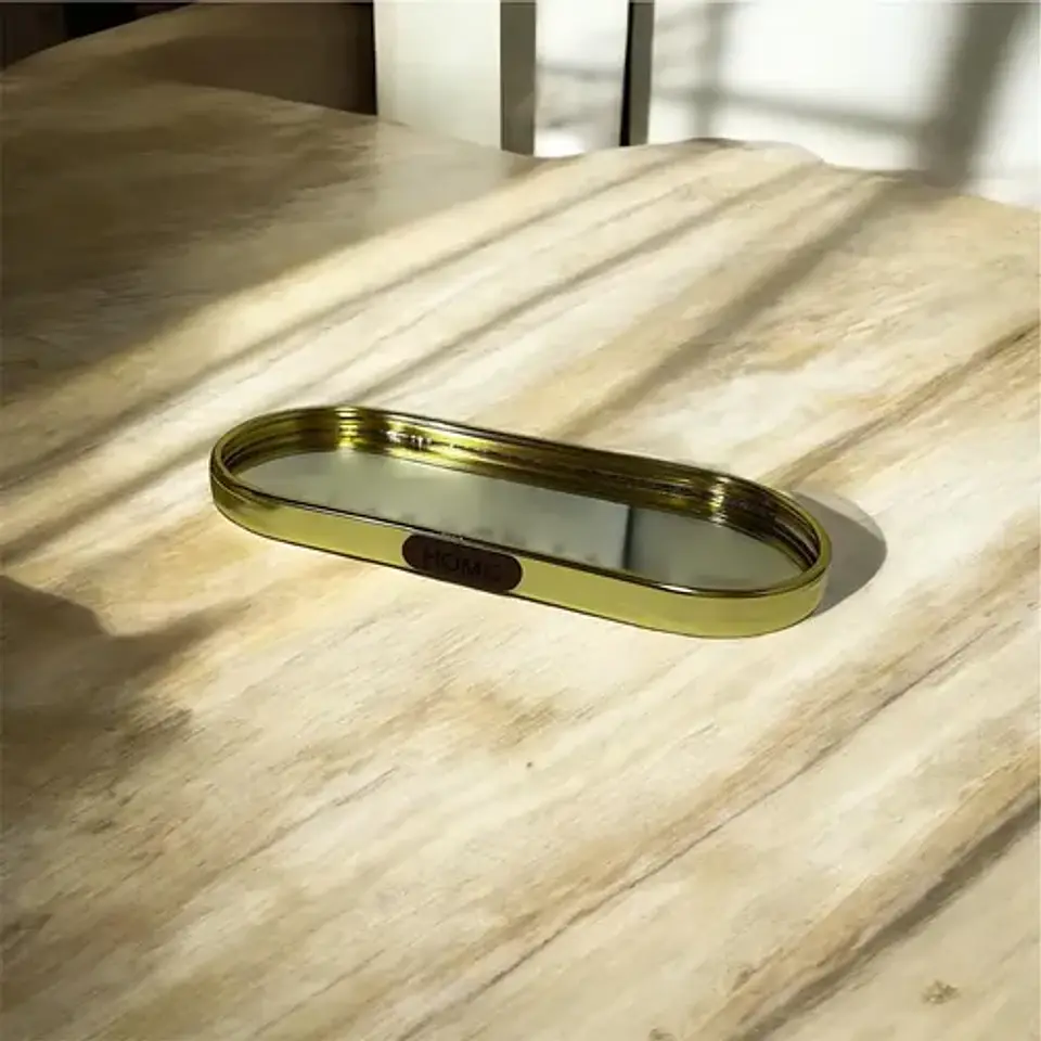Bandeja Decorativa Dorada Home  Elegancia Que Transforma 2