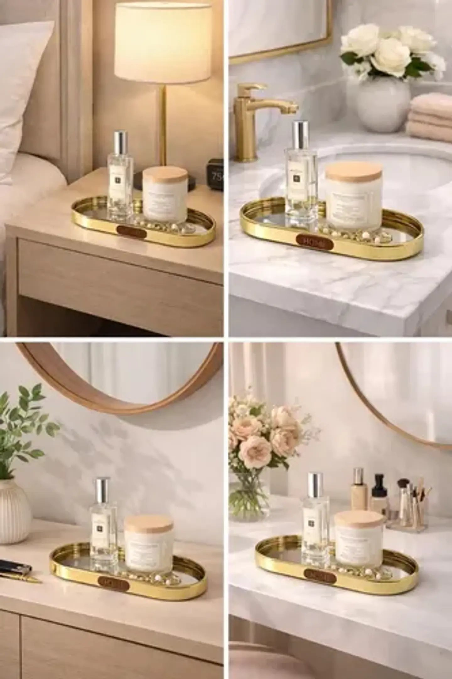 Bandeja Decorativa Dorada Home  Elegancia Que Transforma 3