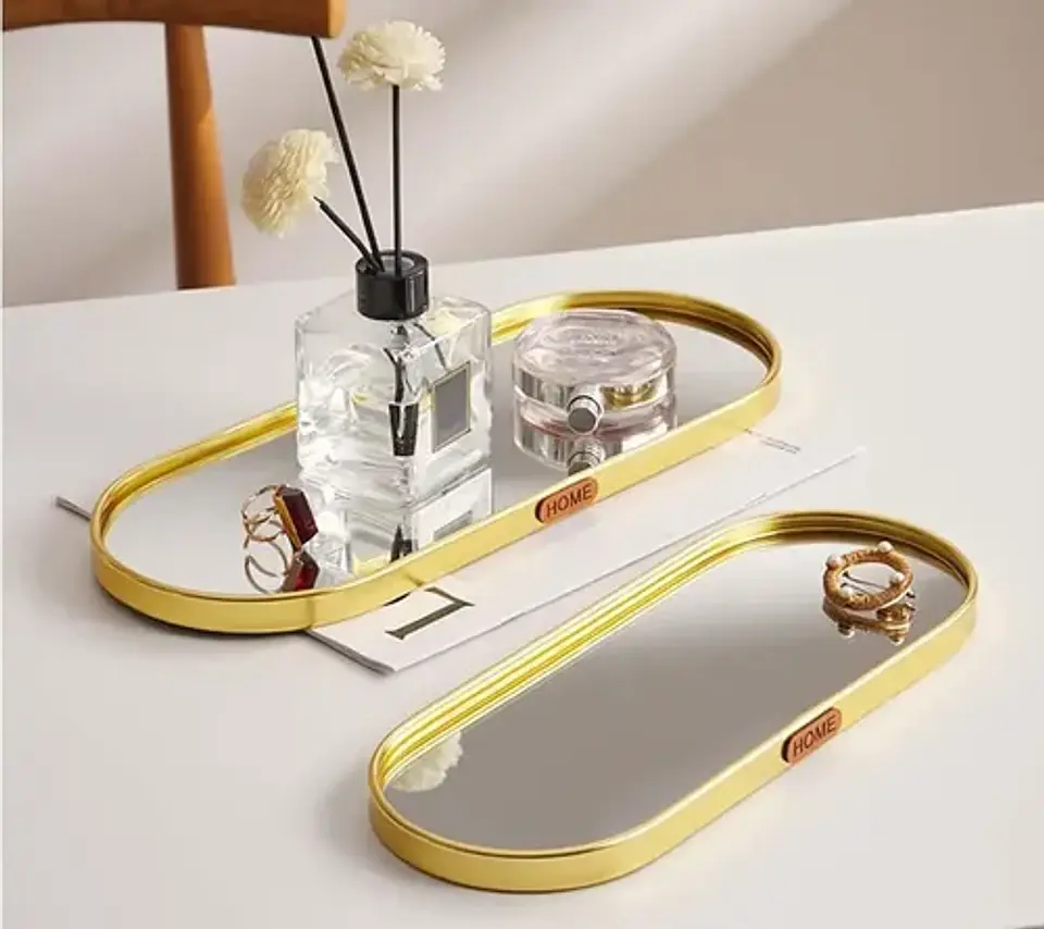 Bandeja Decorativa Dorada Home  Elegancia Que Transforma 5
