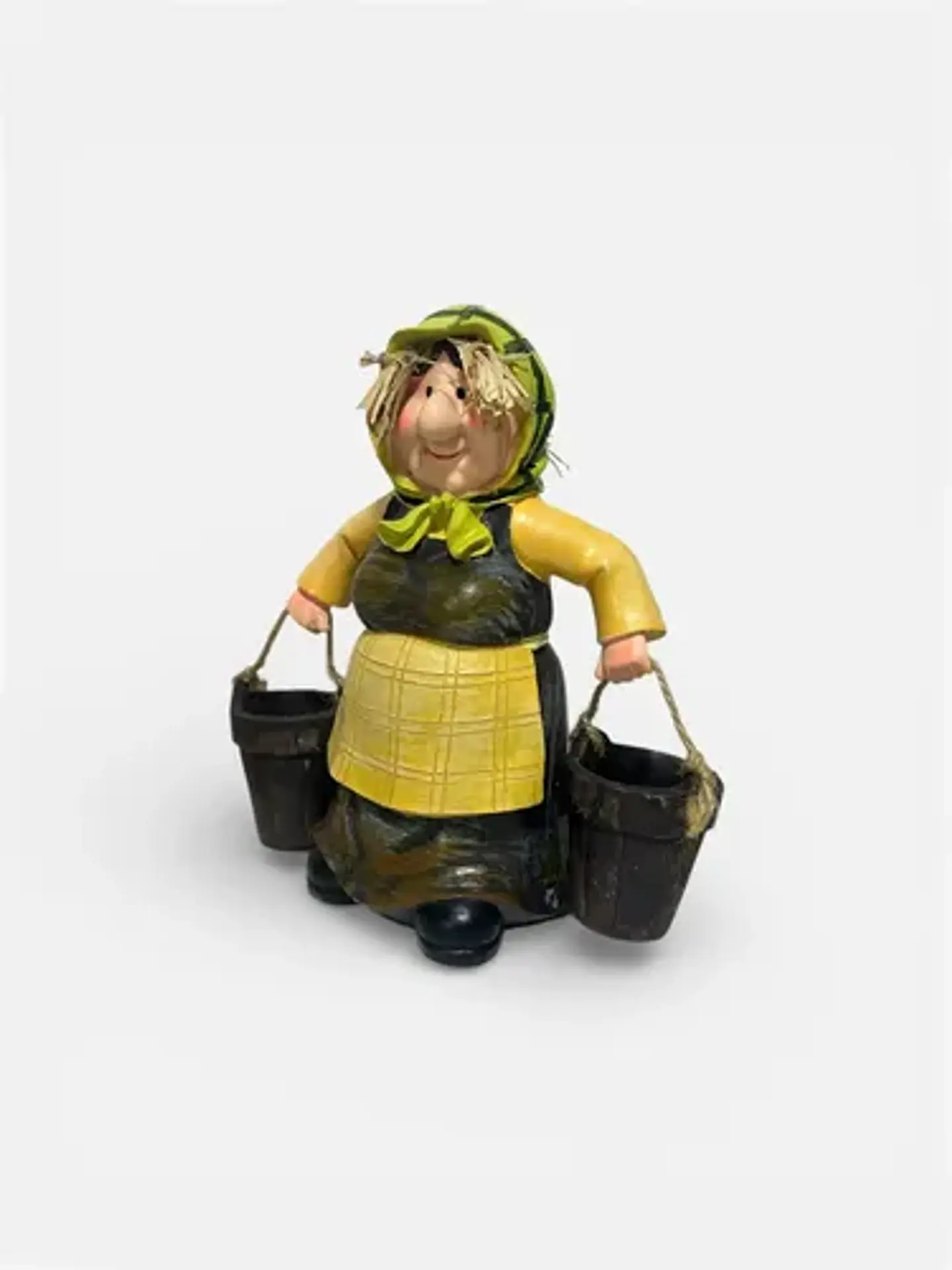 Figura Decorativa Campesina Con Baldes 1