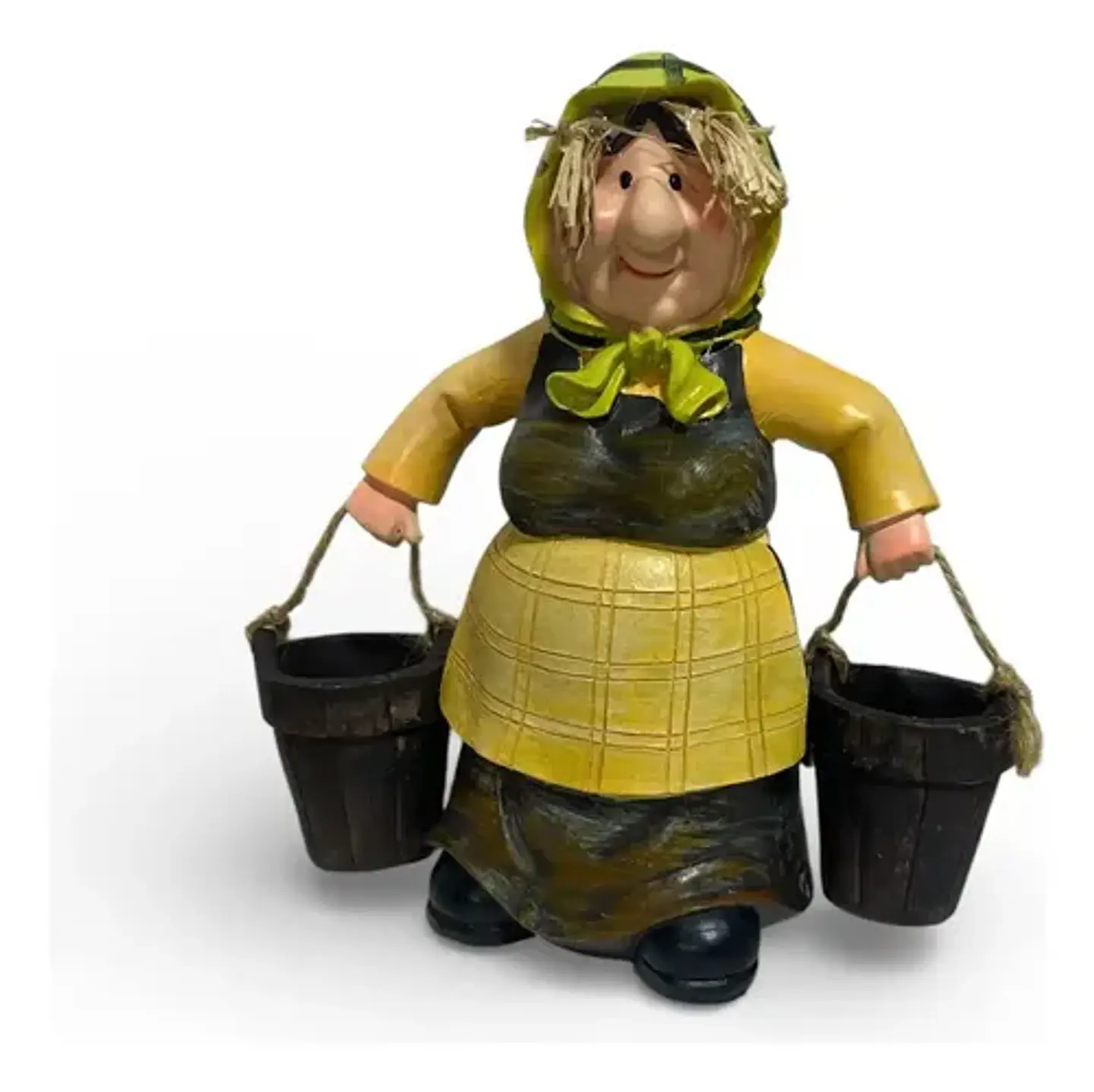 Figura Decorativa Campesina Con Baldes 5