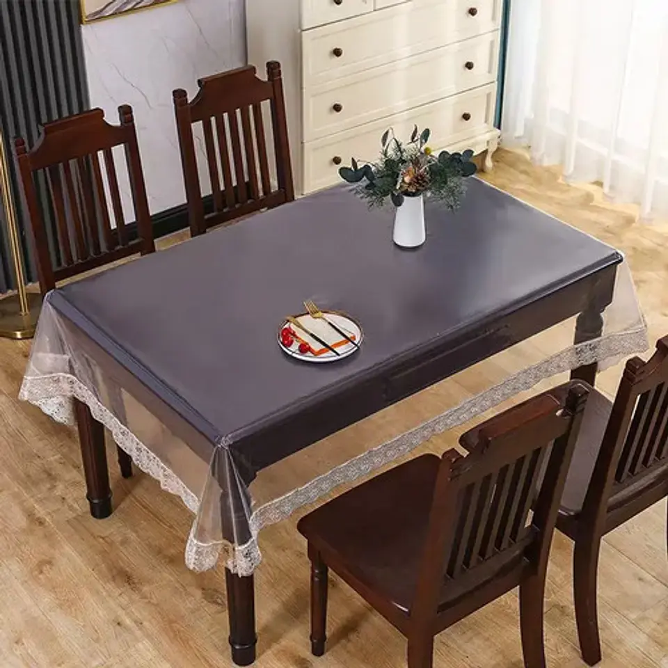 Mantel De Mesa Rectangular Antimancha 137cmx183 Con Bordes 4