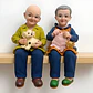 Figura Abuelitos Con Mascotas, 2 Unidades - Miniatura 3