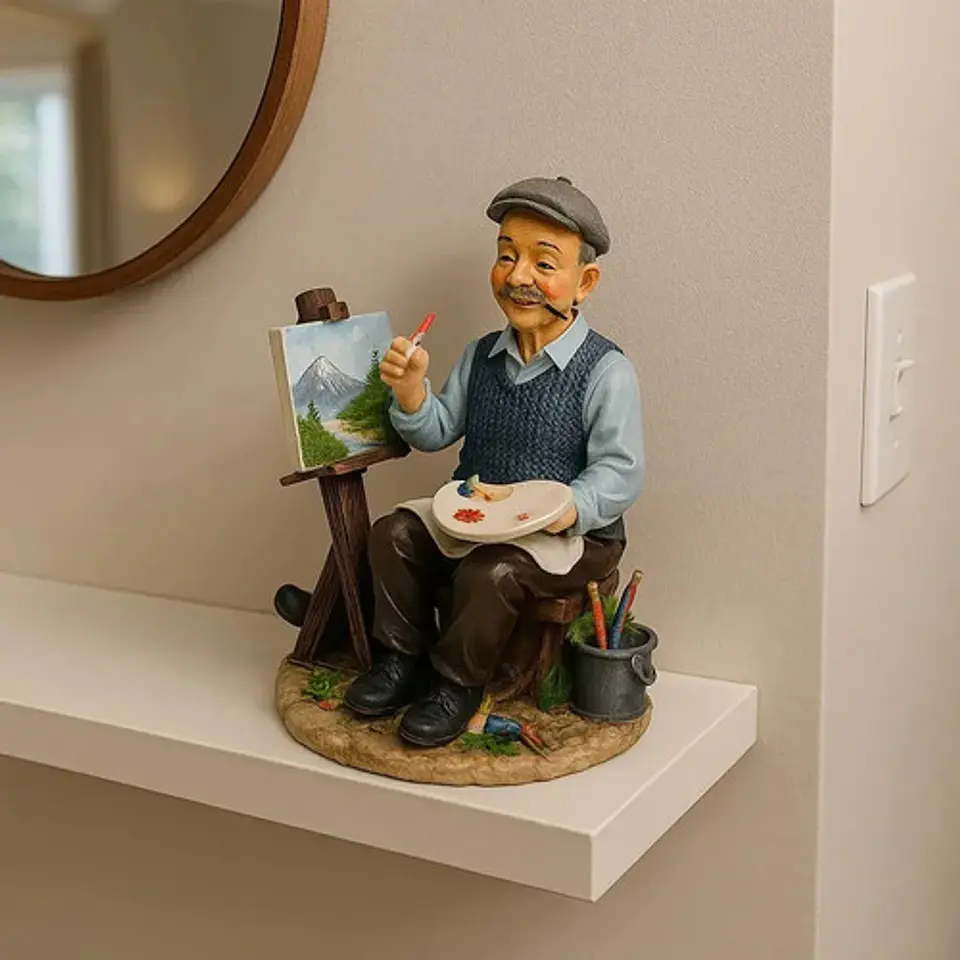 Figura Abuelito Pintor Decorativo 2