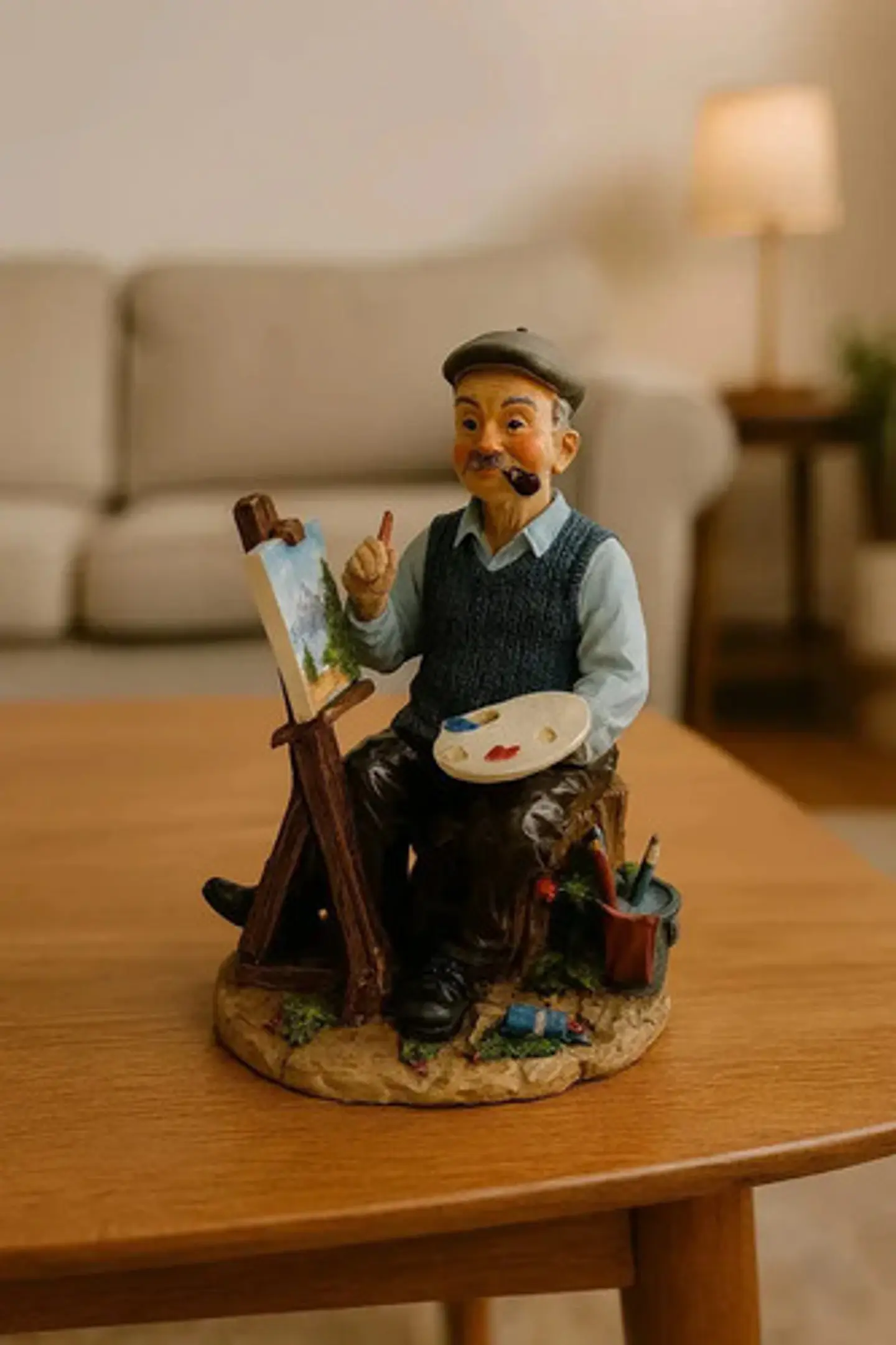 Figura Abuelito Pintor Decorativo 4