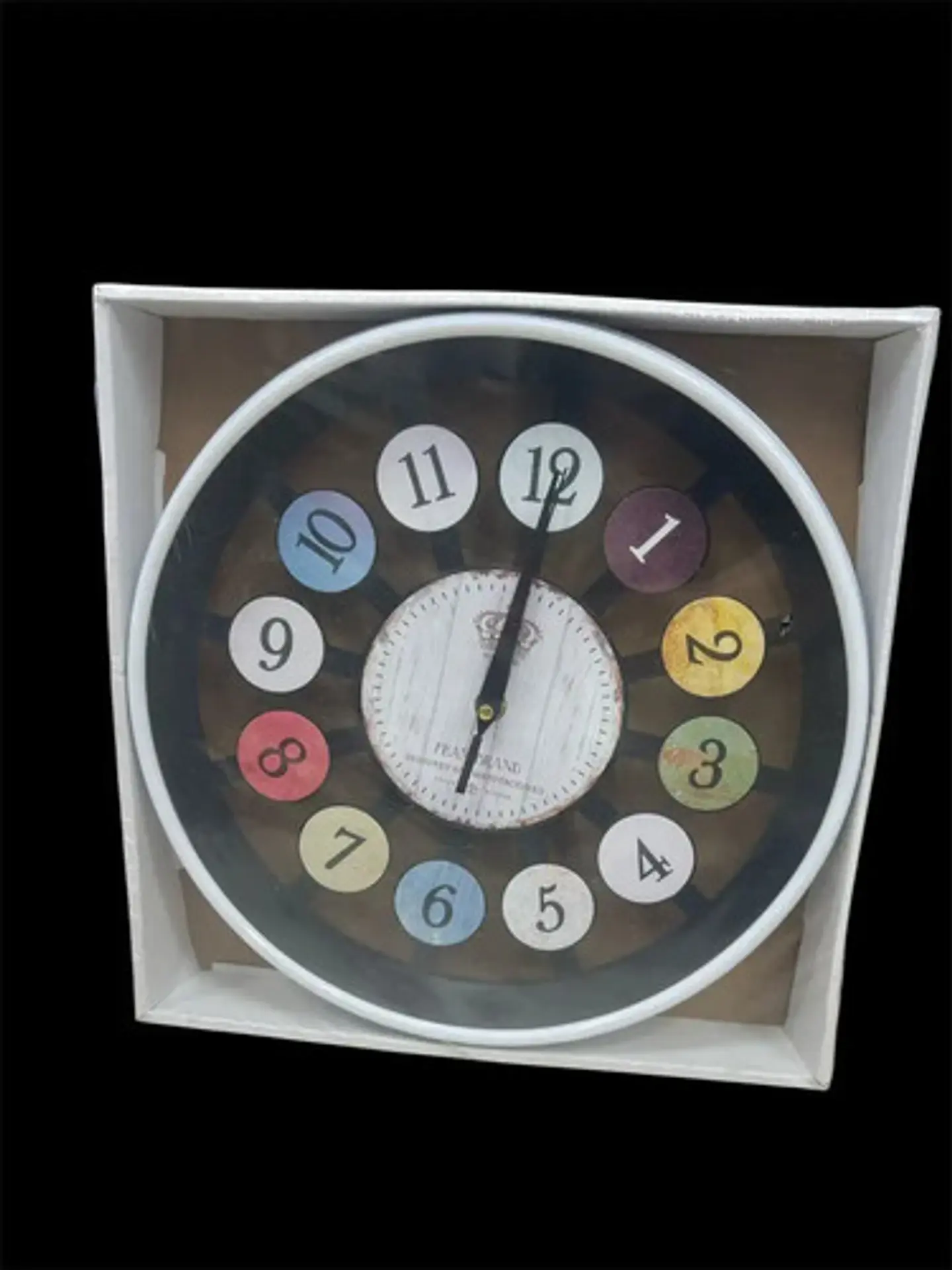 Reloj Pared  30 Cm Silencioso  Redondo Blanco Moderno 2