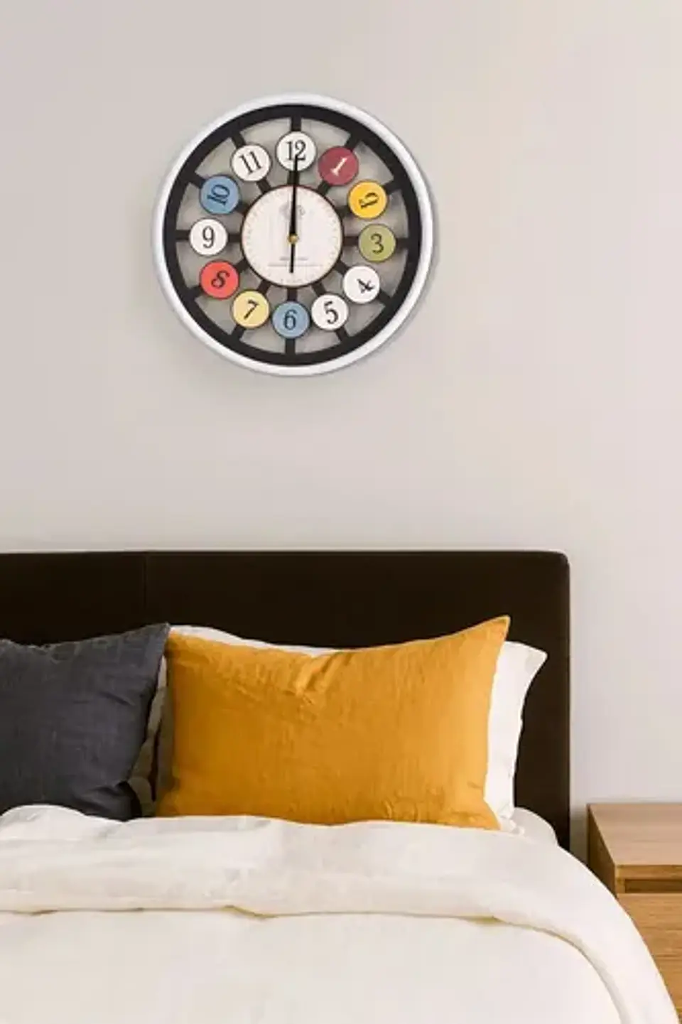 Reloj Pared  30 Cm Silencioso  Redondo Blanco Moderno 3