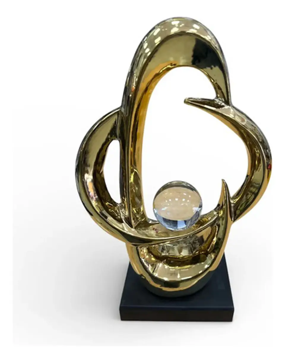 Adorno Figura Decorativa Calada Con Esfera  Elegancia 4