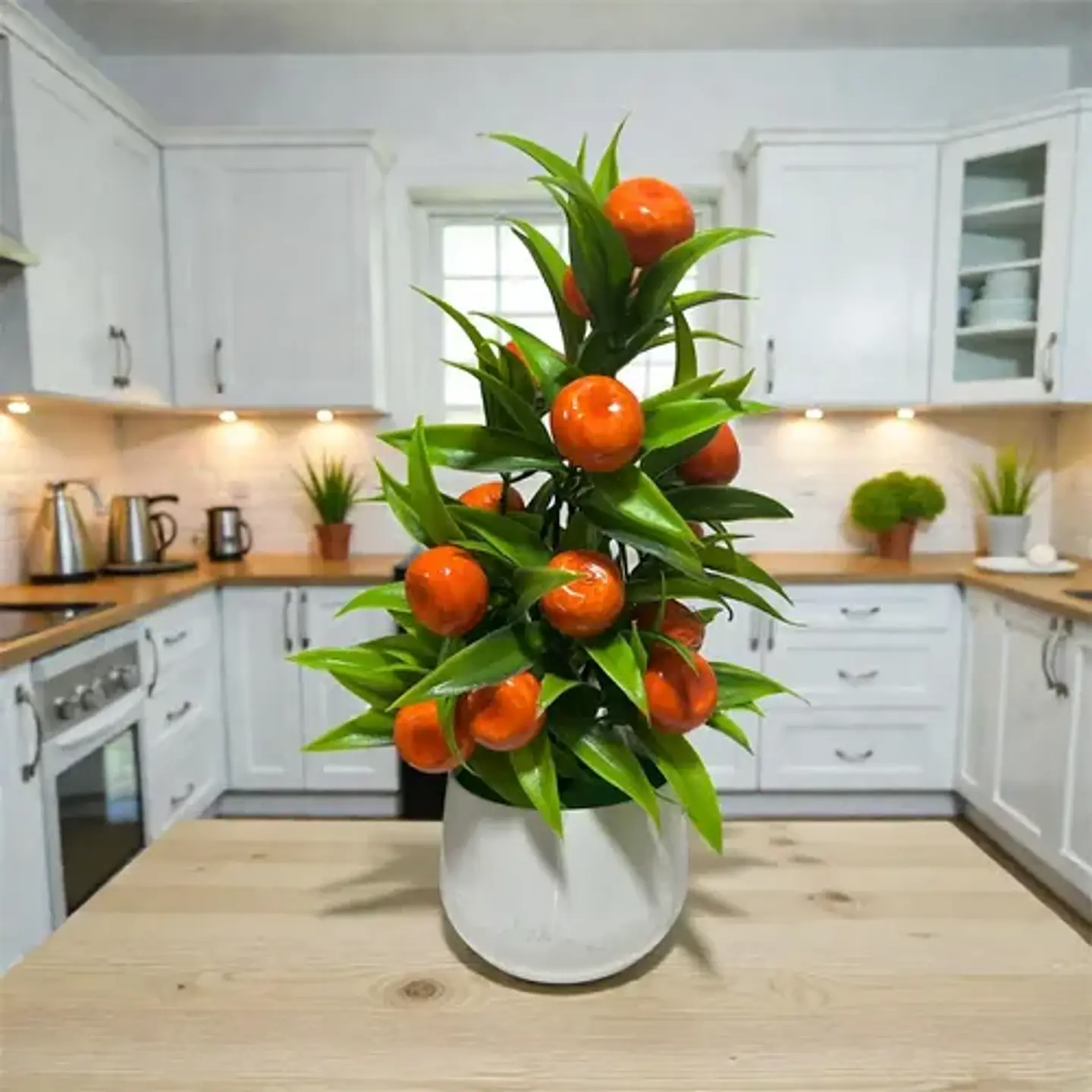 Elegante Planta Decorativa Con Detalles Frutales 1