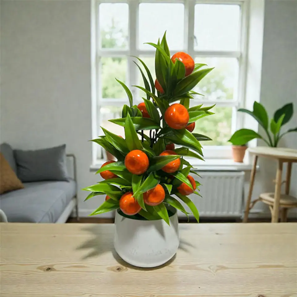 Elegante Planta Decorativa Con Detalles Frutales 5