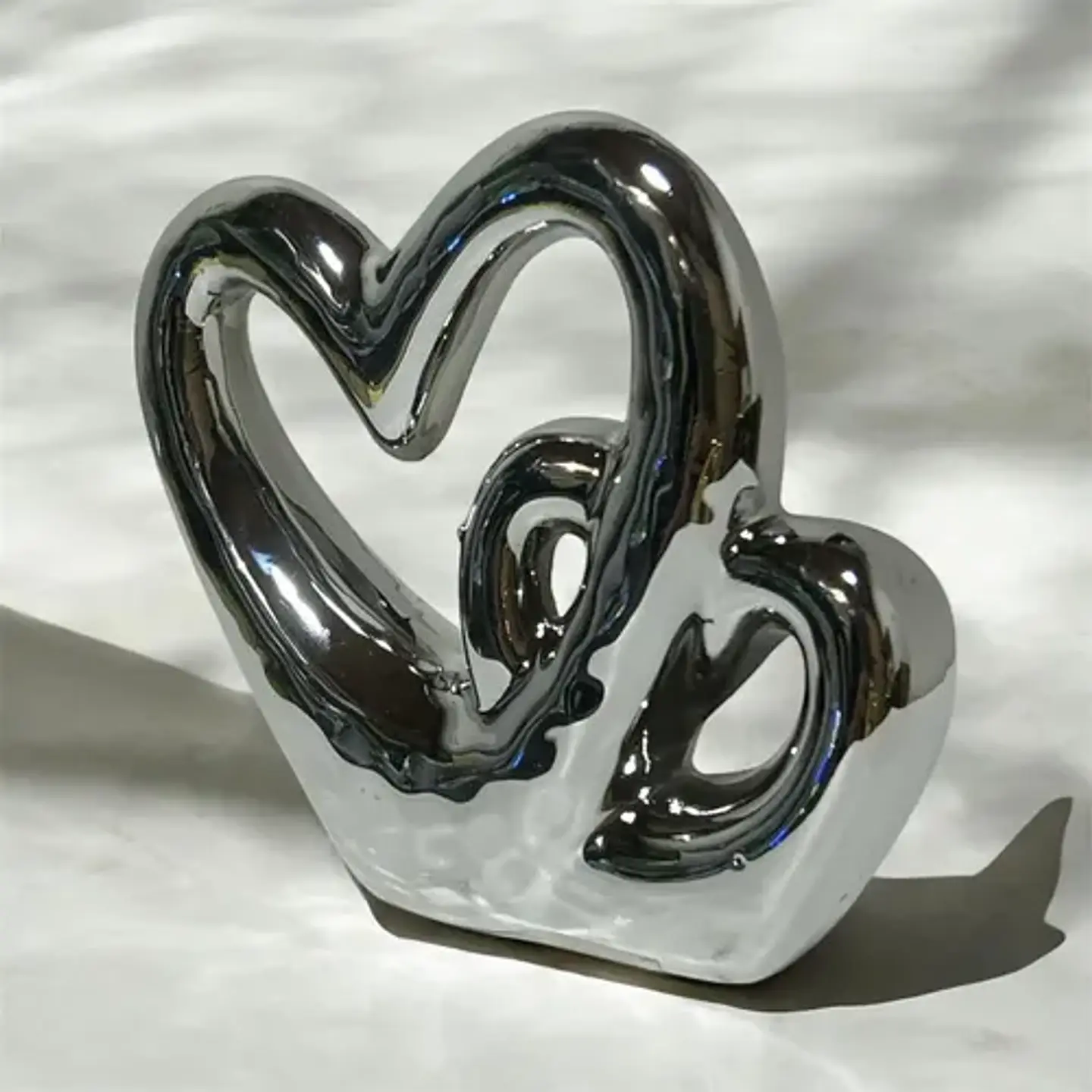 Figura Decorativa Corazones Entrelazados  Amor Y Elegancia 3