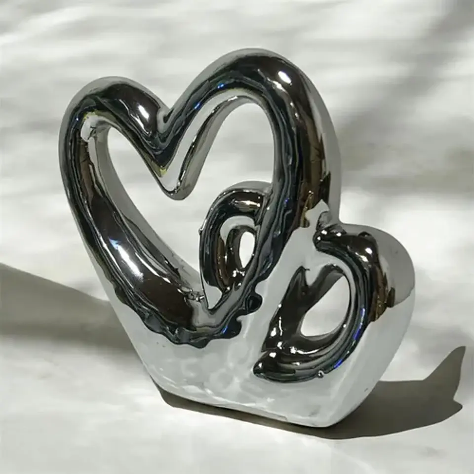 Figura Decorativa Corazones Entrelazados  Amor Y Elegancia 3