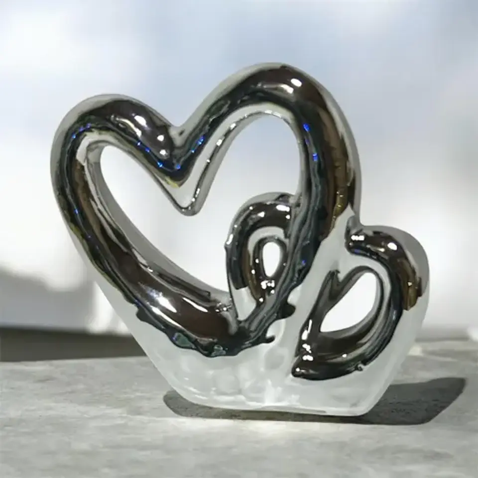 Figura Decorativa Corazones Entrelazados  Amor Y Elegancia 4