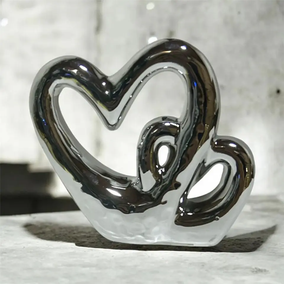 Figura Decorativa Corazones Entrelazados  Amor Y Elegancia 5