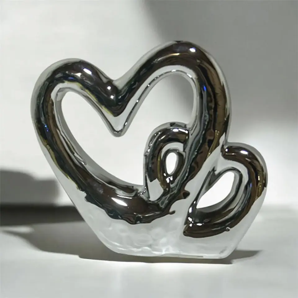 Figura Decorativa Corazones Entrelazados  Amor Y Elegancia 6