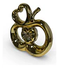 Figura Decorativa Manzana Con Corazón Y Detalle Floral - Miniatura 2