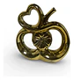 Figura Decorativa Manzana Con Corazón Y Detalle Floral - Miniatura 7