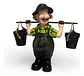Figura Decorativa Campesino Con Baldes - Miniatura 3
