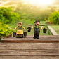 Figuras Decorativas Campesinas Con Baldes  Set De 2 Piezas - Miniatura 1