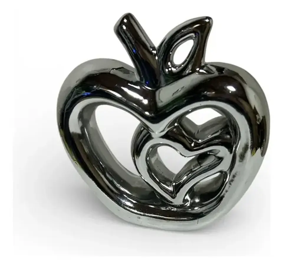 Figura Decorativa Manzana Con Corazón  Elegancia 5