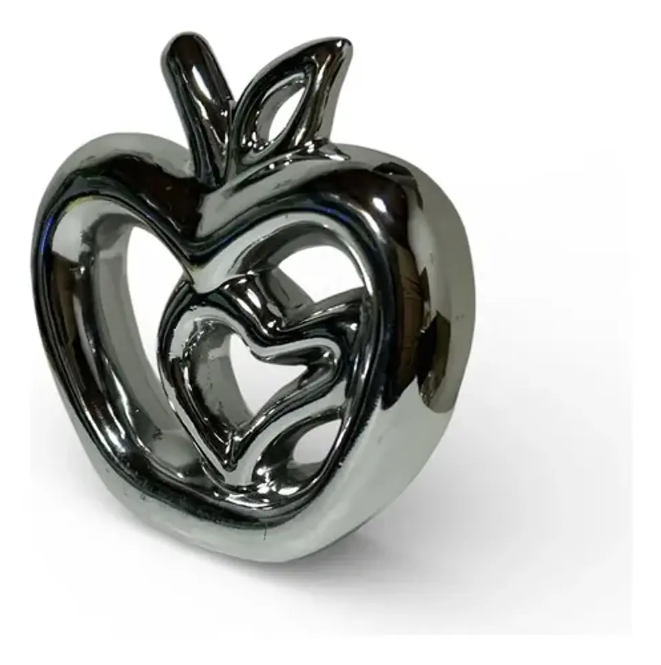 Figura Decorativa Manzana Con Corazón  Elegancia 7
